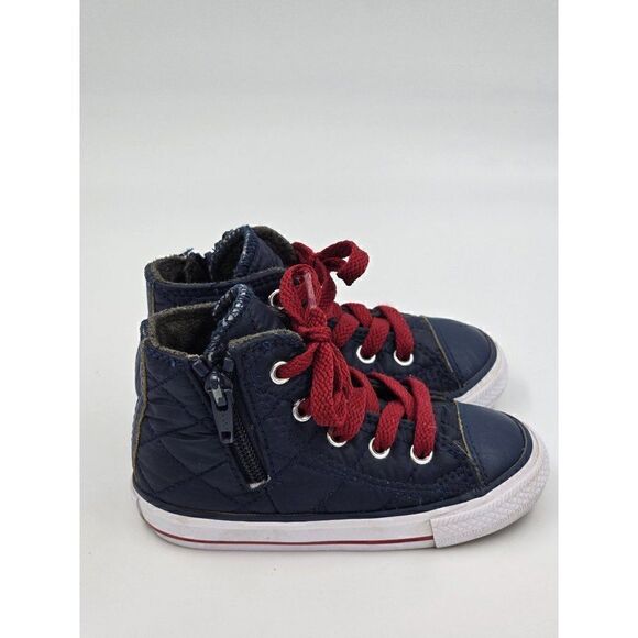 Converse Chuck Taylor All Star Toddler Size 7 Quilted Navy Shoes - Picture 1 of 8